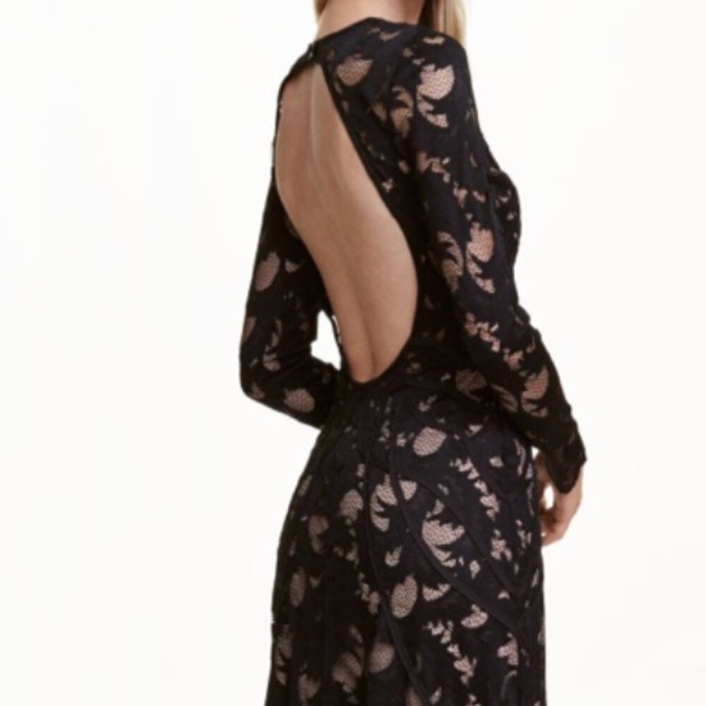 Black lace Maxi dress (L)